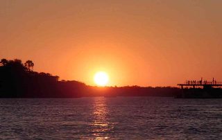 Sonnenuntergang während der Afrika Tour