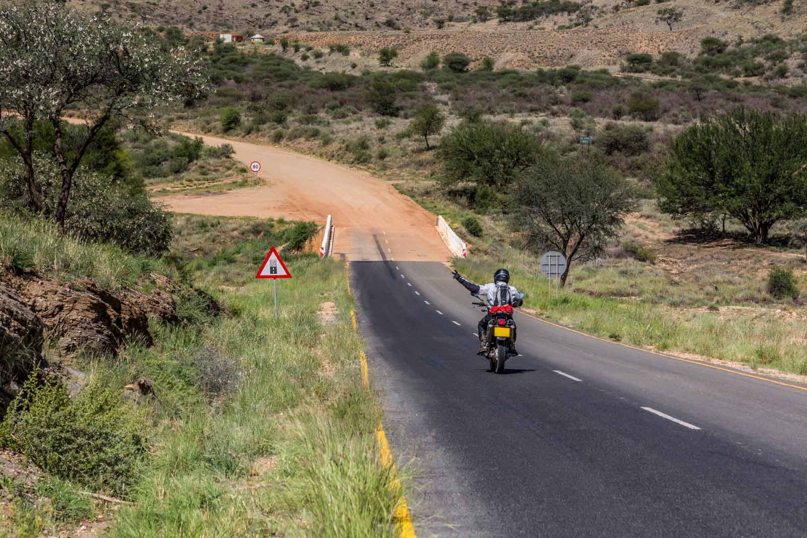 Motorradfahrt in Afrika
